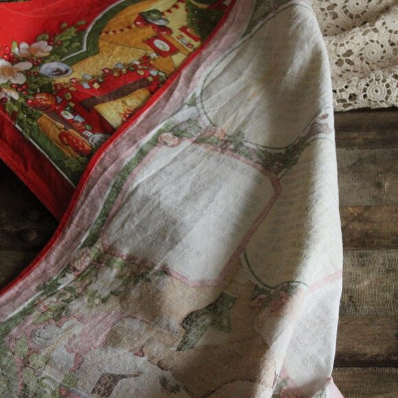 Vintage Holiday Towel, Vista Christmas Recipes Cotton Tea Towel, Made in Britain - Picture 11 of 15